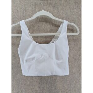 Free People FP Movement White Corset Style Strappy Back Sports Bra Small